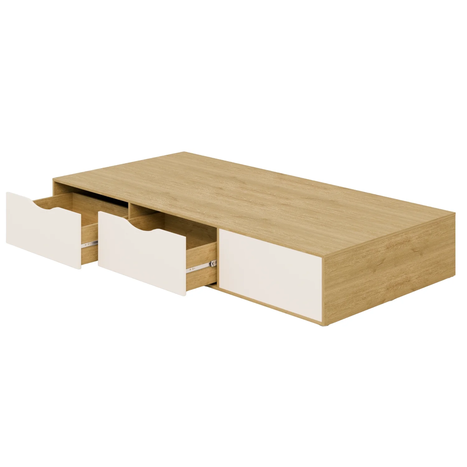 Base Cama 0.90 Compac Natural, Off White - Image 4