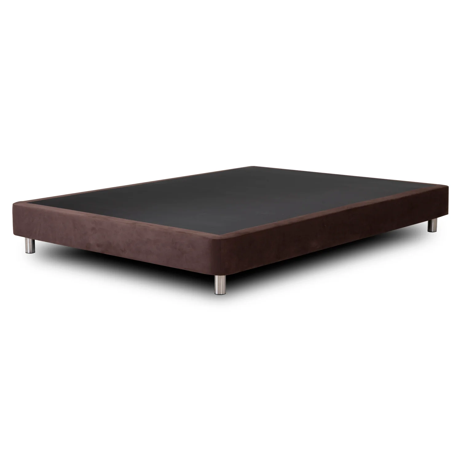 Base Cama Doble Napoli Microfibra Café