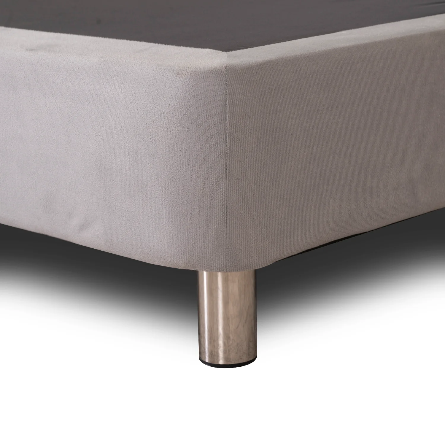 Base Cama Doble Napoli Microfibra Gris - Image 3