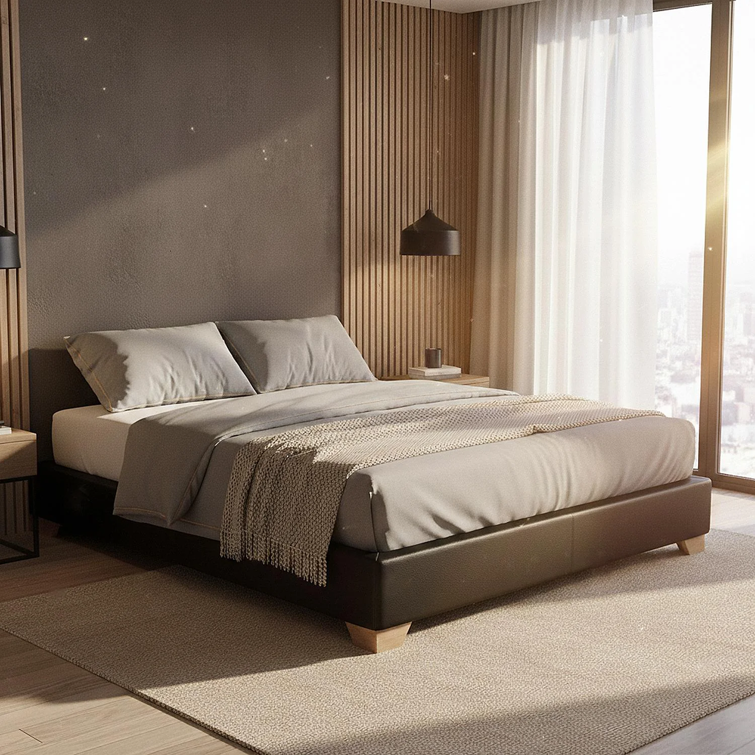 Base Cama Doble Taylor Eurolino Negro - Image 2