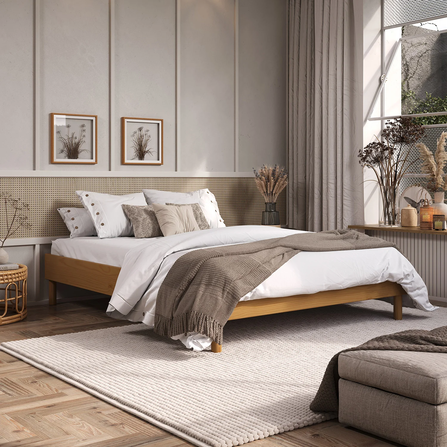 Base Cama Doble Trivento Natural - Image 2