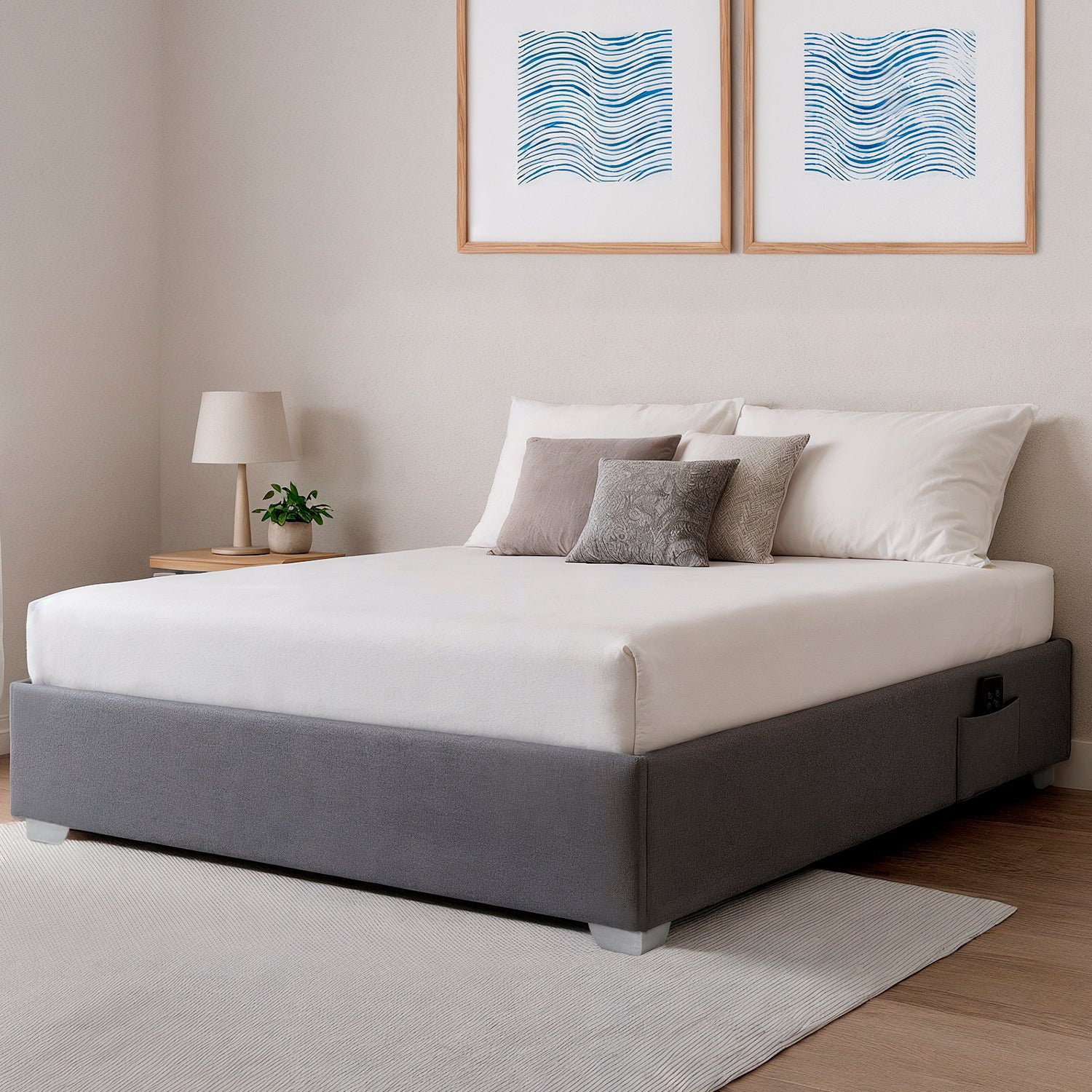Base Cama King Pier Desarmable Gris - Image 2