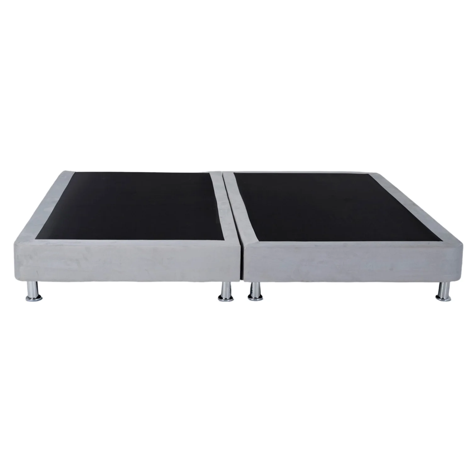 Base Cama Queen Napoli Microfibra Gris Par - Image 2