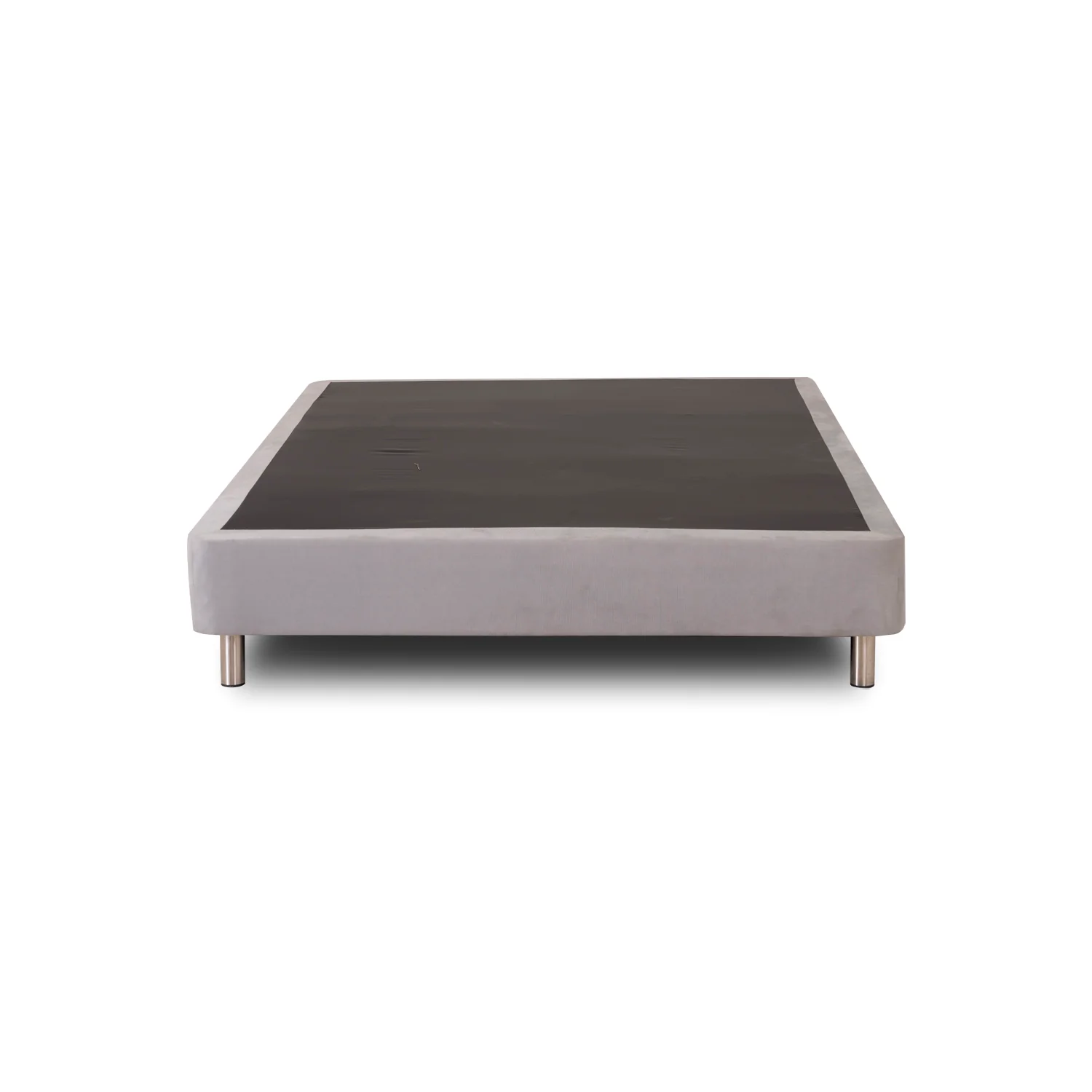 Base Cama Semi Doble Napoli Microfibra Gris - Image 2