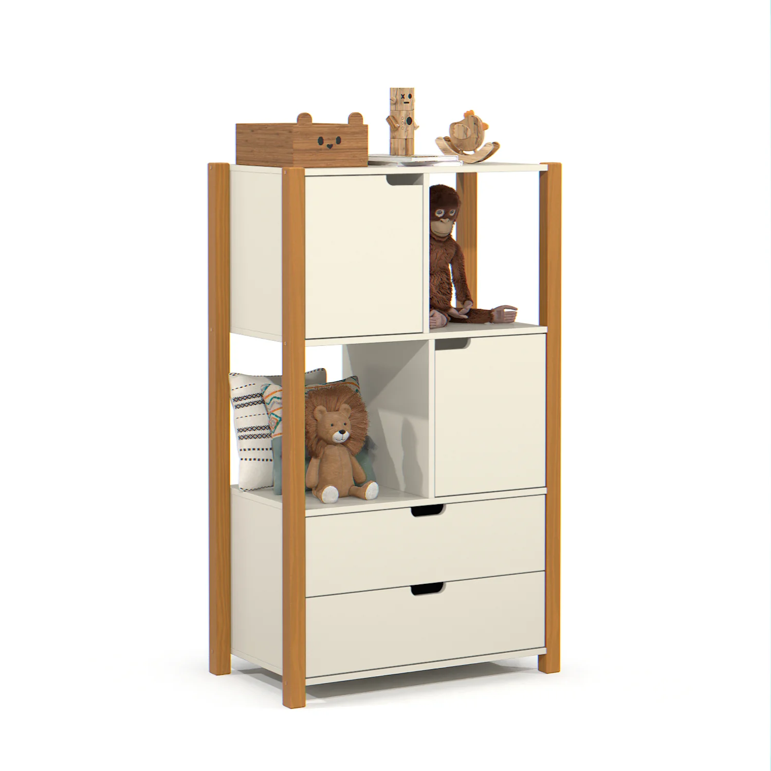 Biblioteca Amalia Off White, Natural 75X125X43 - Image 5