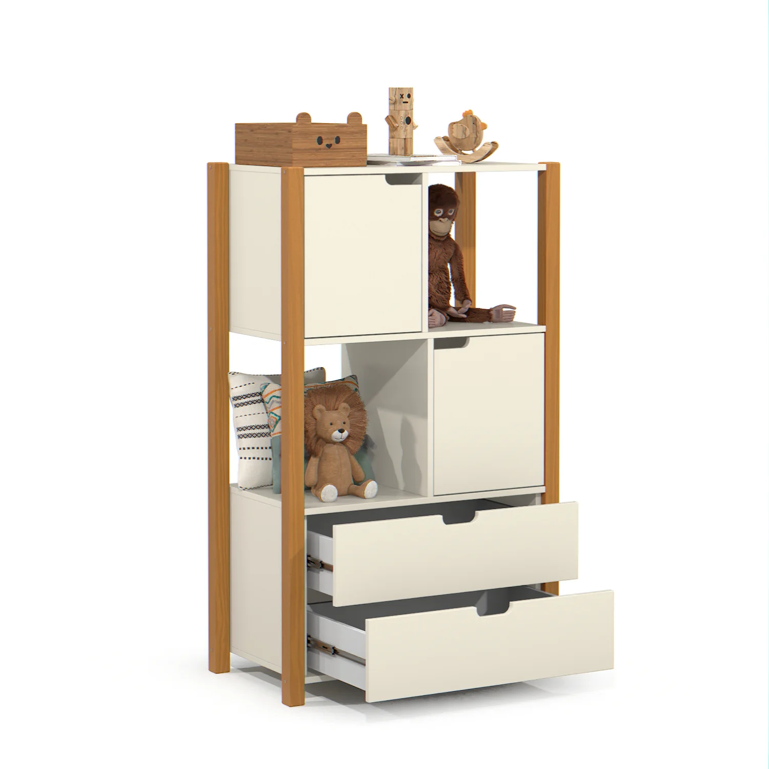 Biblioteca Amalia Off White, Natural 75X125X43 - Image 6