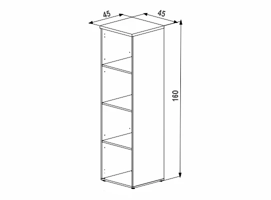 Biblioteca Cala 45X160X45 Blanca - Image 4