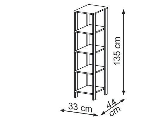 Biblioteca Cox 33X135X44 Off White, Natural - Image 4