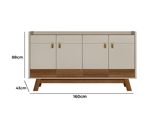 Bifé 160X88X43 Marcus Natural, Of White* - Image 6