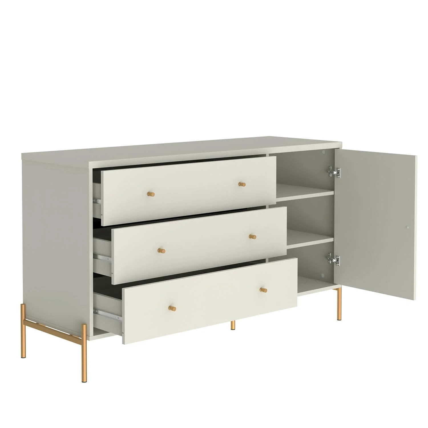 Bifé Dante Off White 3 Gavetas 138X79X44 - Image 4