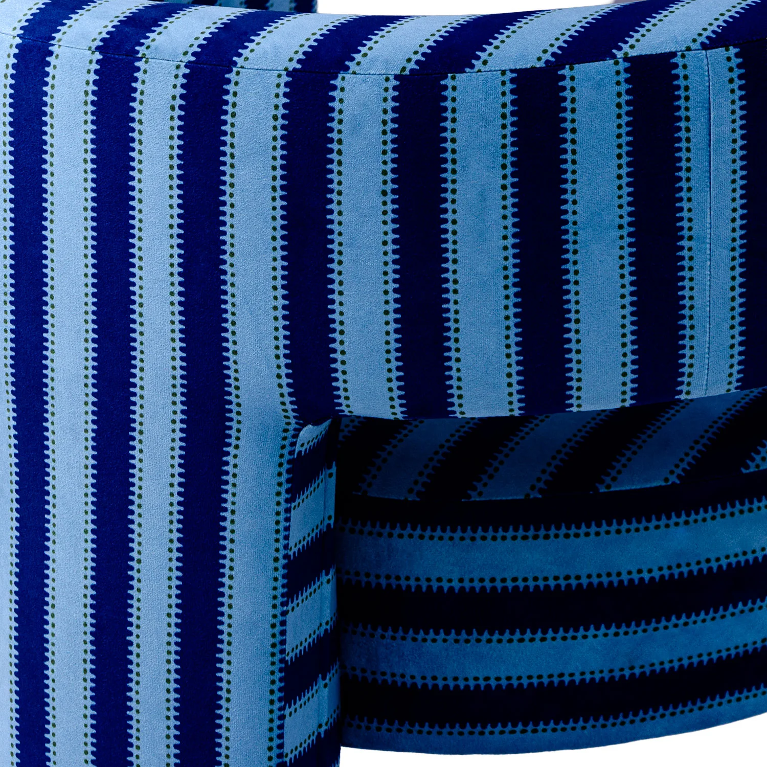Butaca Sevilla Velvet Rayas Azul, Azul. - Image 4