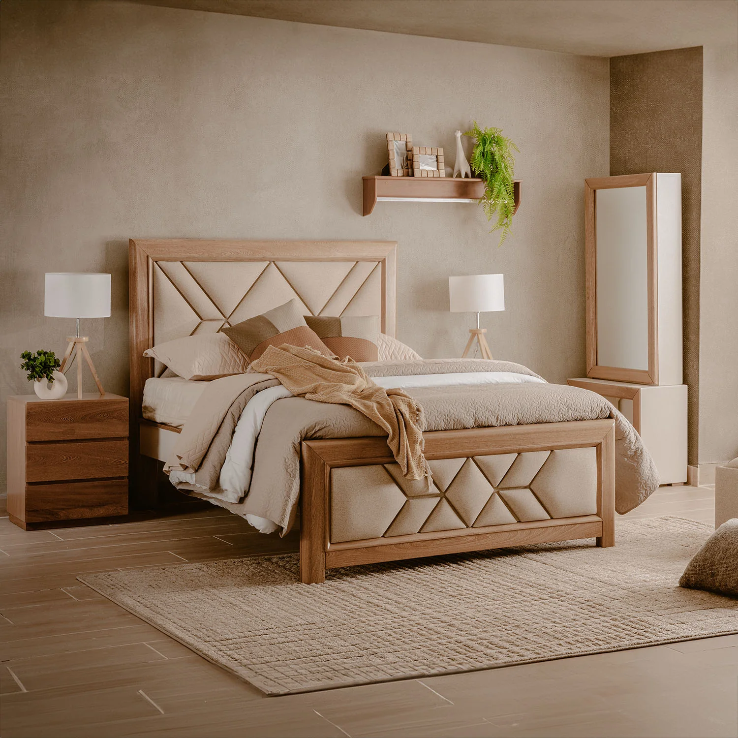Cama 1.00 Marriot Beige, Natural - Image 2