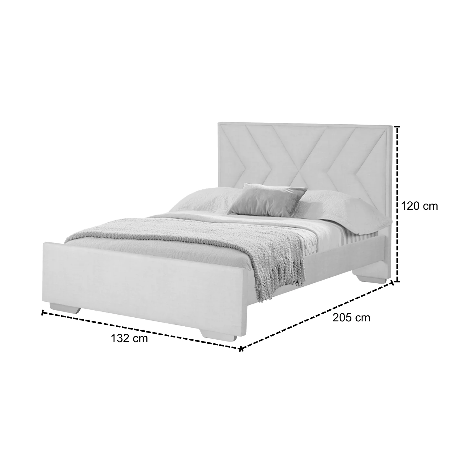 Cama 1.20 Vallarta Lino Marfil - Image 6
