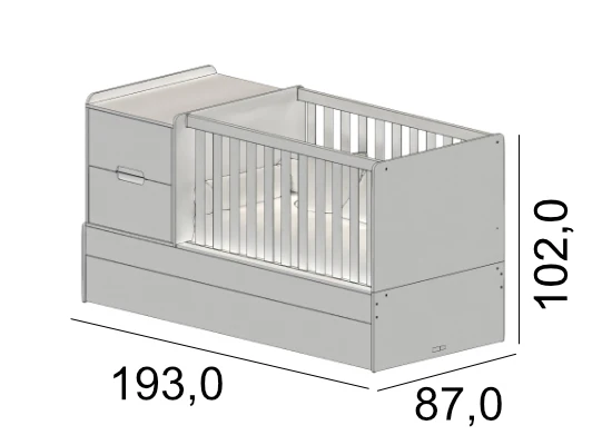 Cama Cuna Para Bebé Moys Blanco, Miel - Image 12