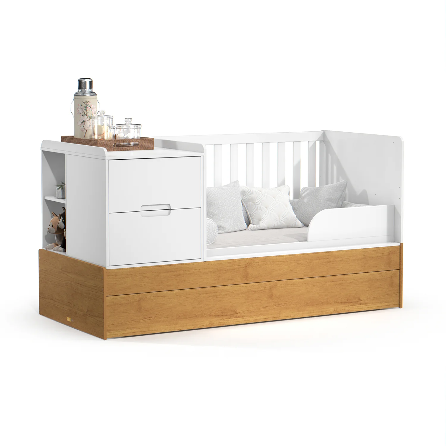 Cama Cuna Para Bebé Moys Blanco, Miel - Image 4