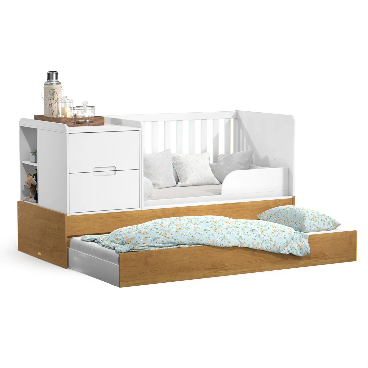 Cama Cuna Para Bebé Moys Blanco, Miel - Image 5