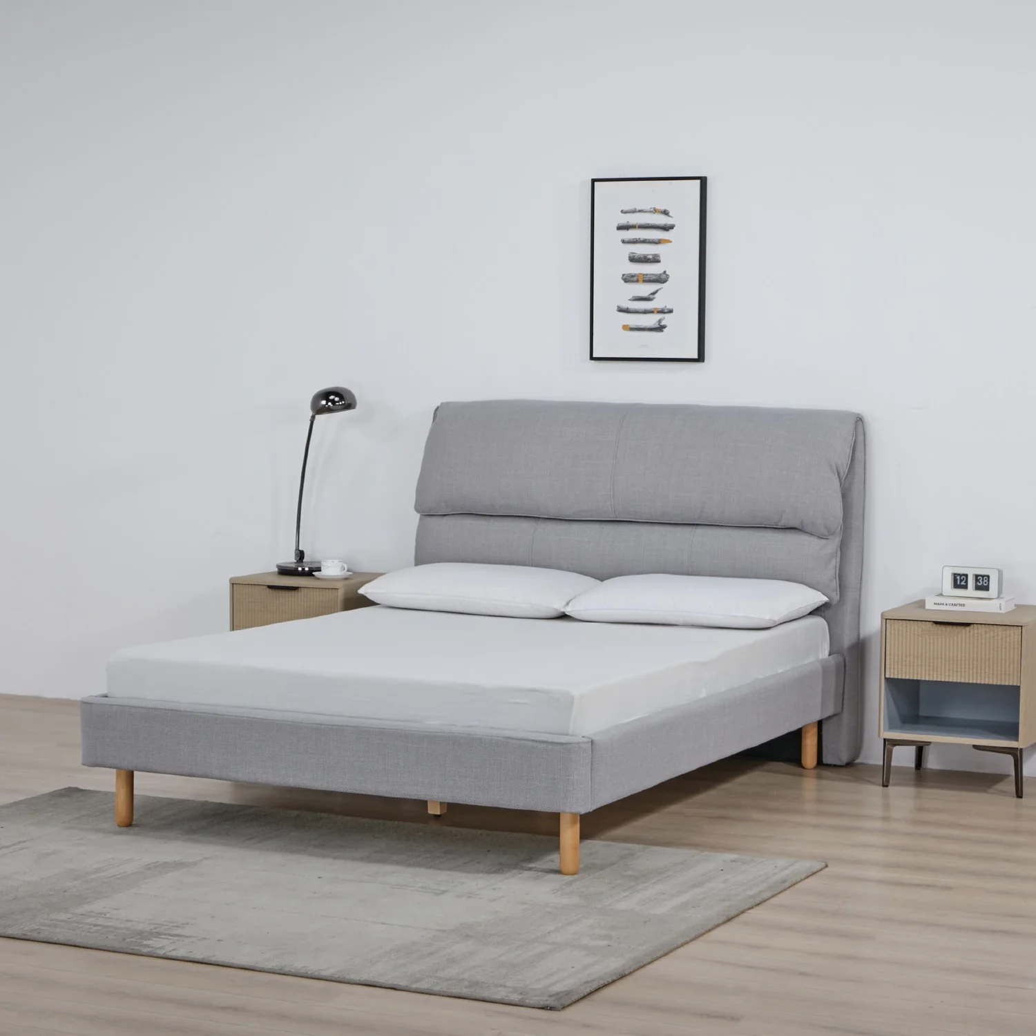 Cama Doble Cameron Beige - Image 3