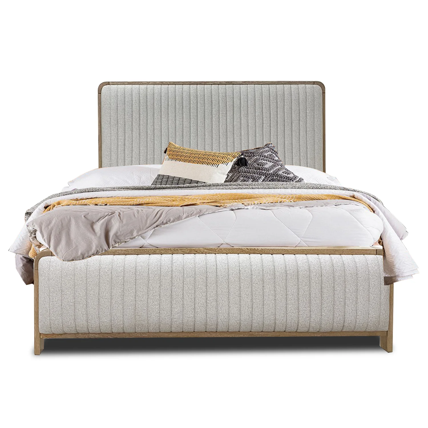 Cama Doble Celeste Eurolino Beige, Natural - Image 4
