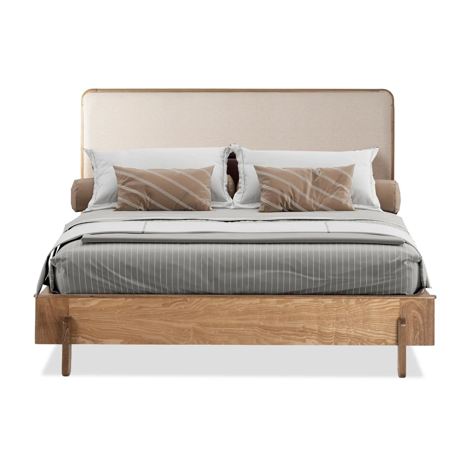 Cama Doble Donato Eurolino Marbella Marfil, Natural