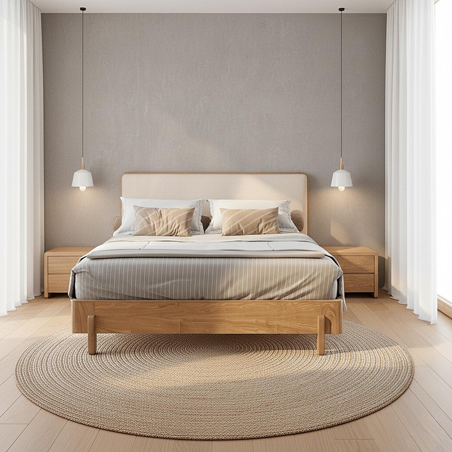 Cama Doble Donato Eurolino Marbella Marfil, Natural - Image 2