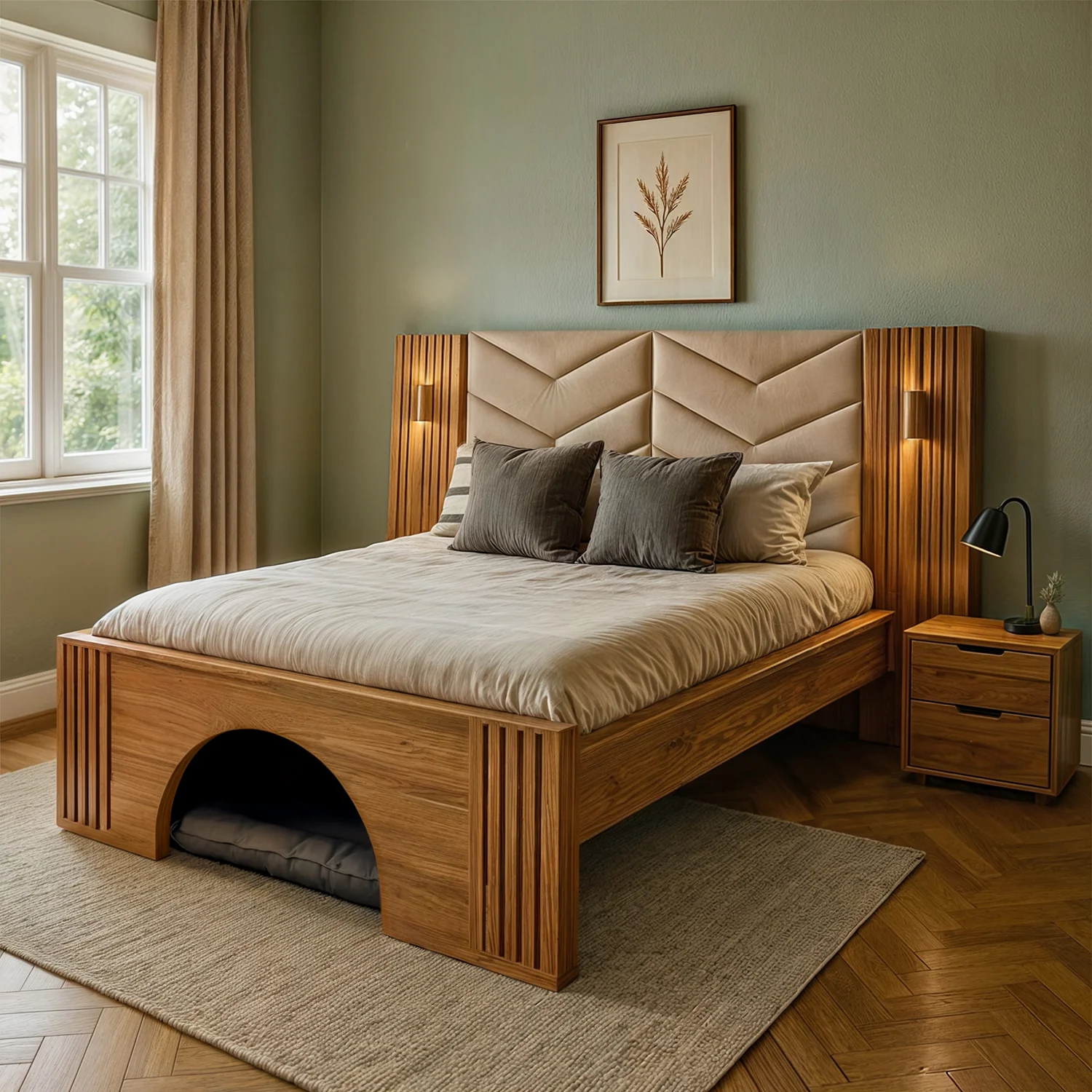 Cama Doble Gael Marfil, Natural - Image 3