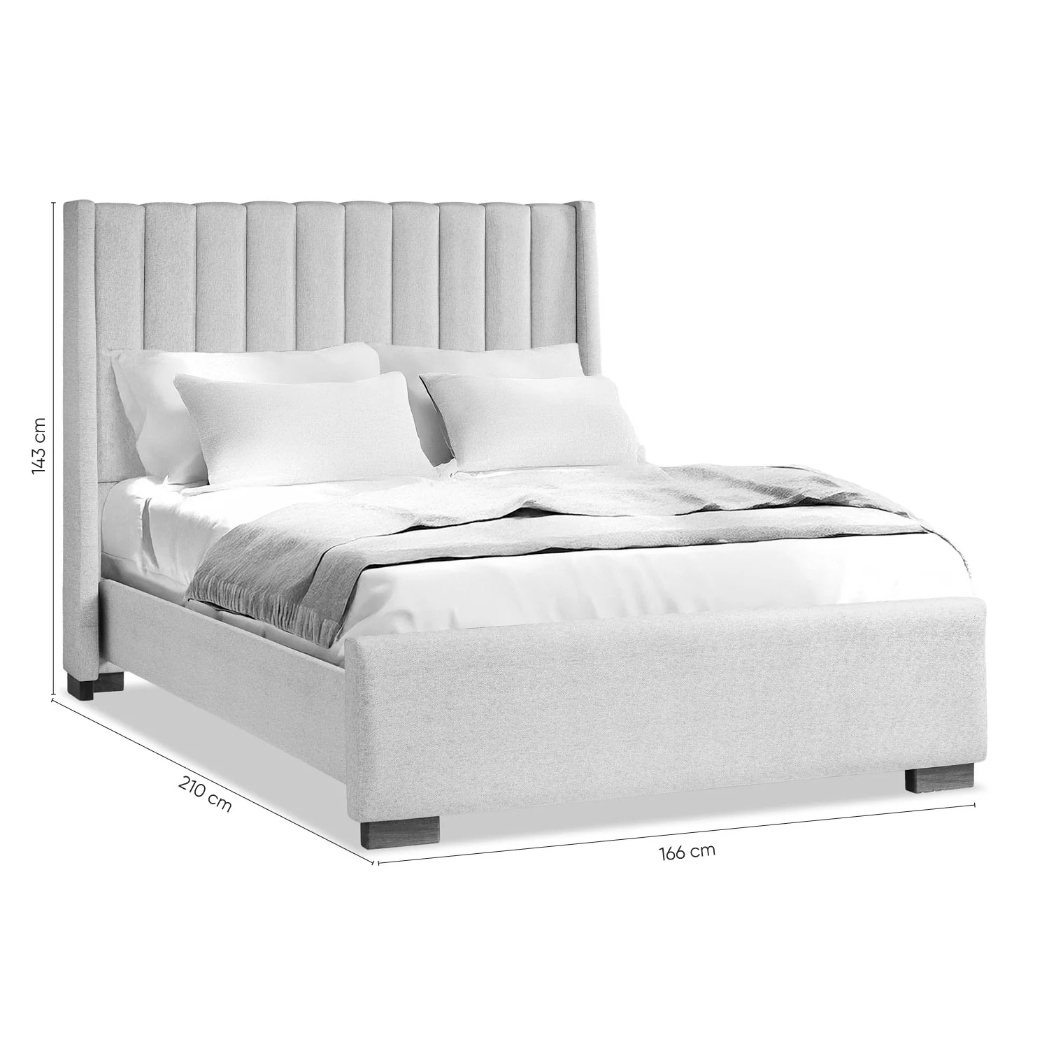 Cama Doble Harrison Eurolino Vitore Marfil, Natural - Image 4