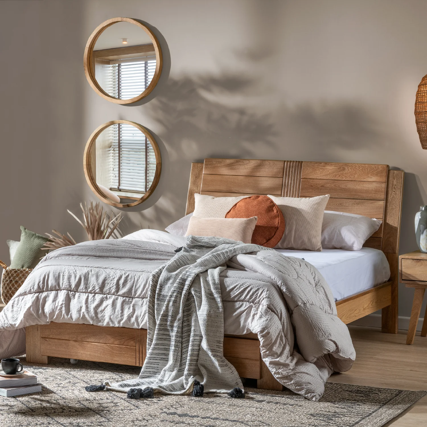Cama Doble Ibiza Natural - Image 2