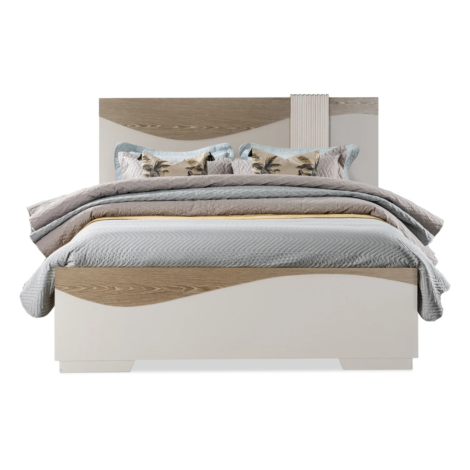 Cama Doble Keneth Off White, Champaña - Image 3