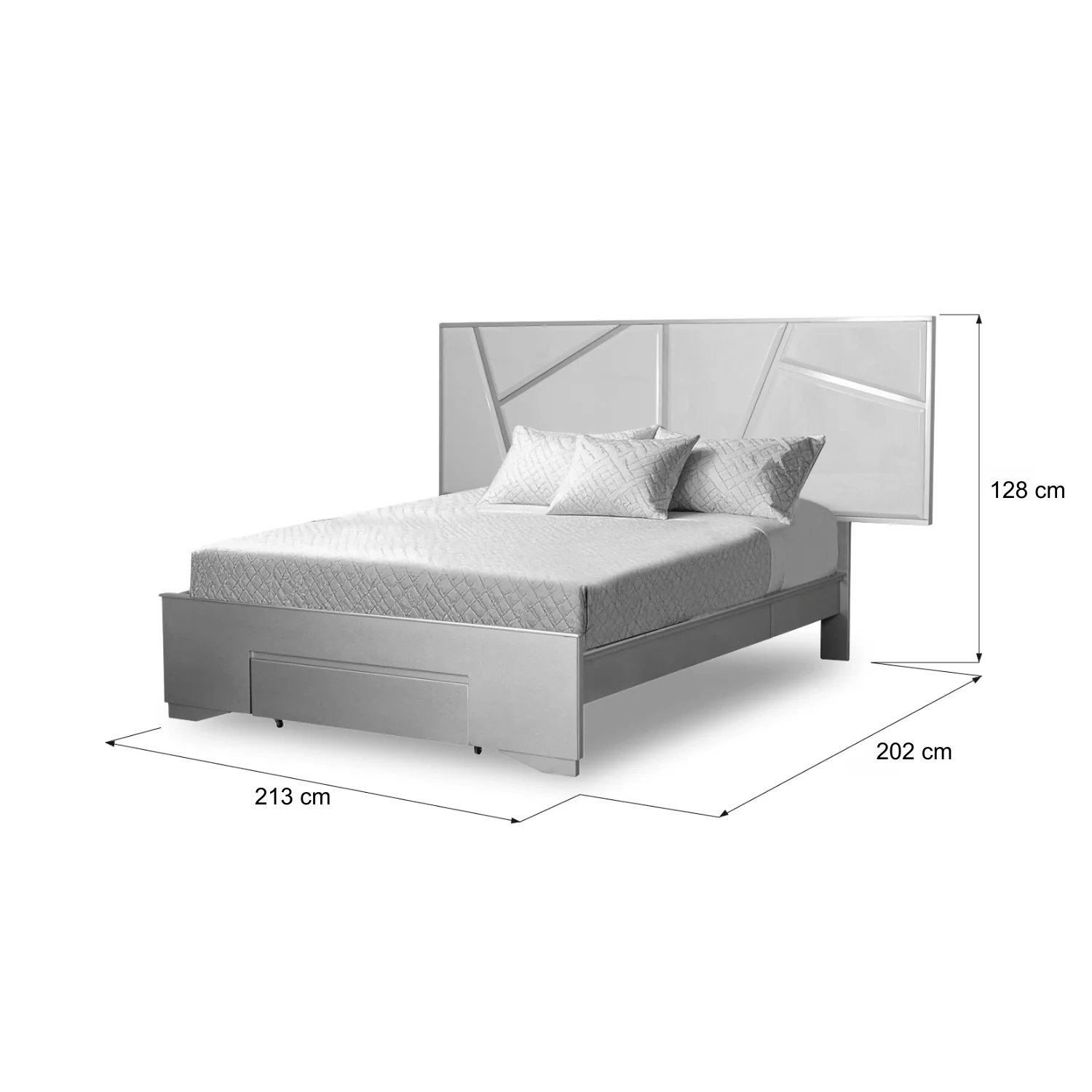 Cama Doble Munich Champaña, Taupe - Image 4