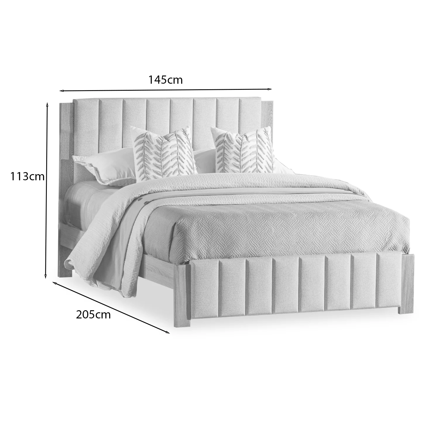 Cama Doble Nepal Eurolino Beige, Natural - Image 6