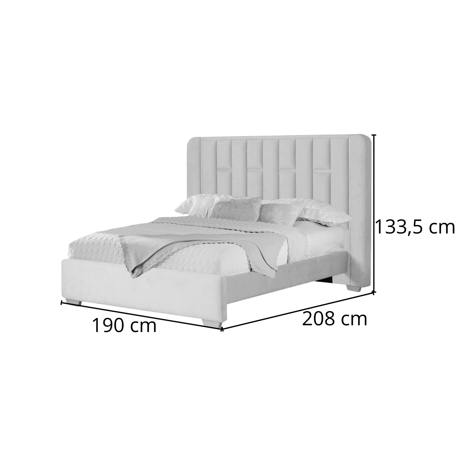 Cama Doble Sevilla Eurolino Perla, Champaña - Image 5