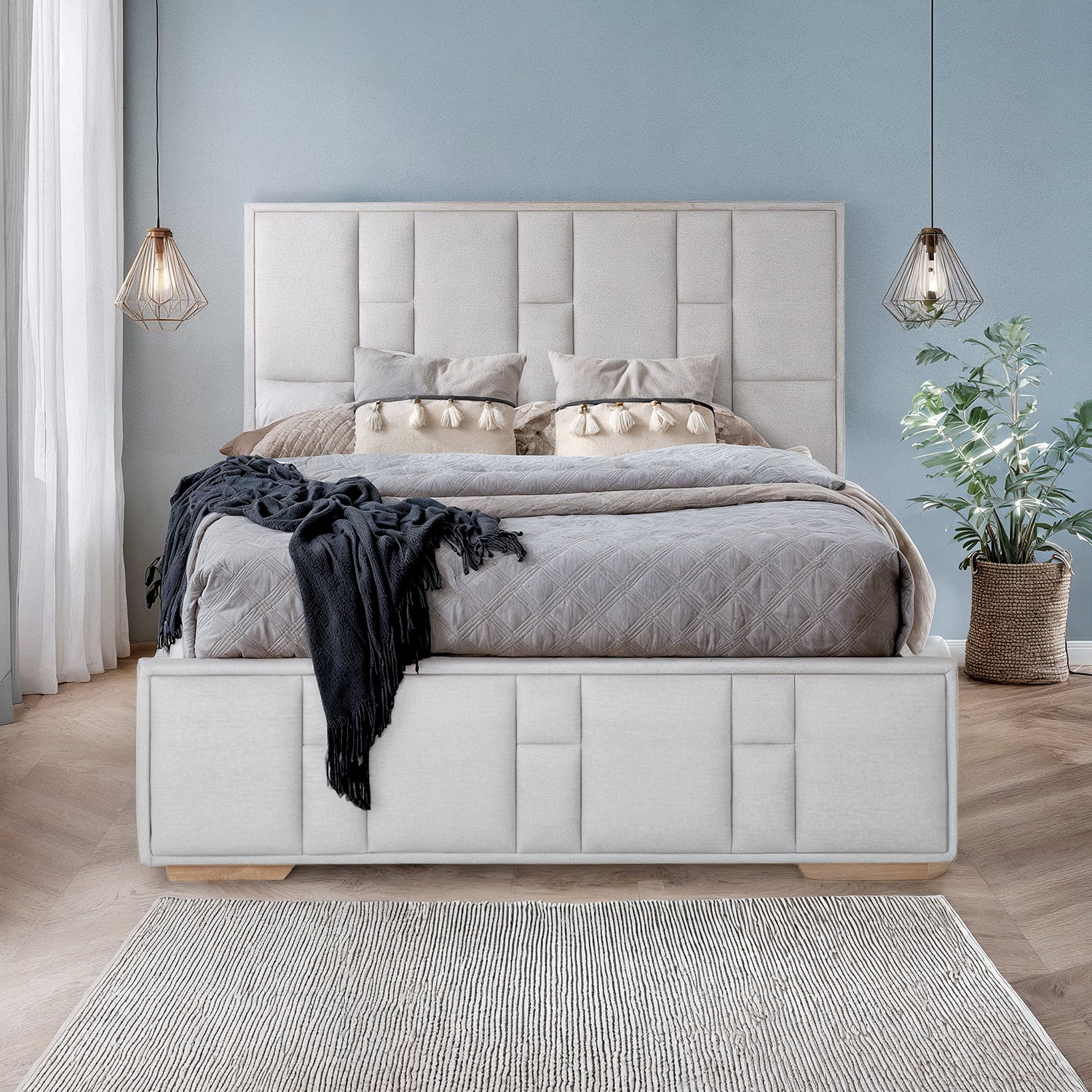 Cama Doble Thymon Eurolino Plata - Image 2
