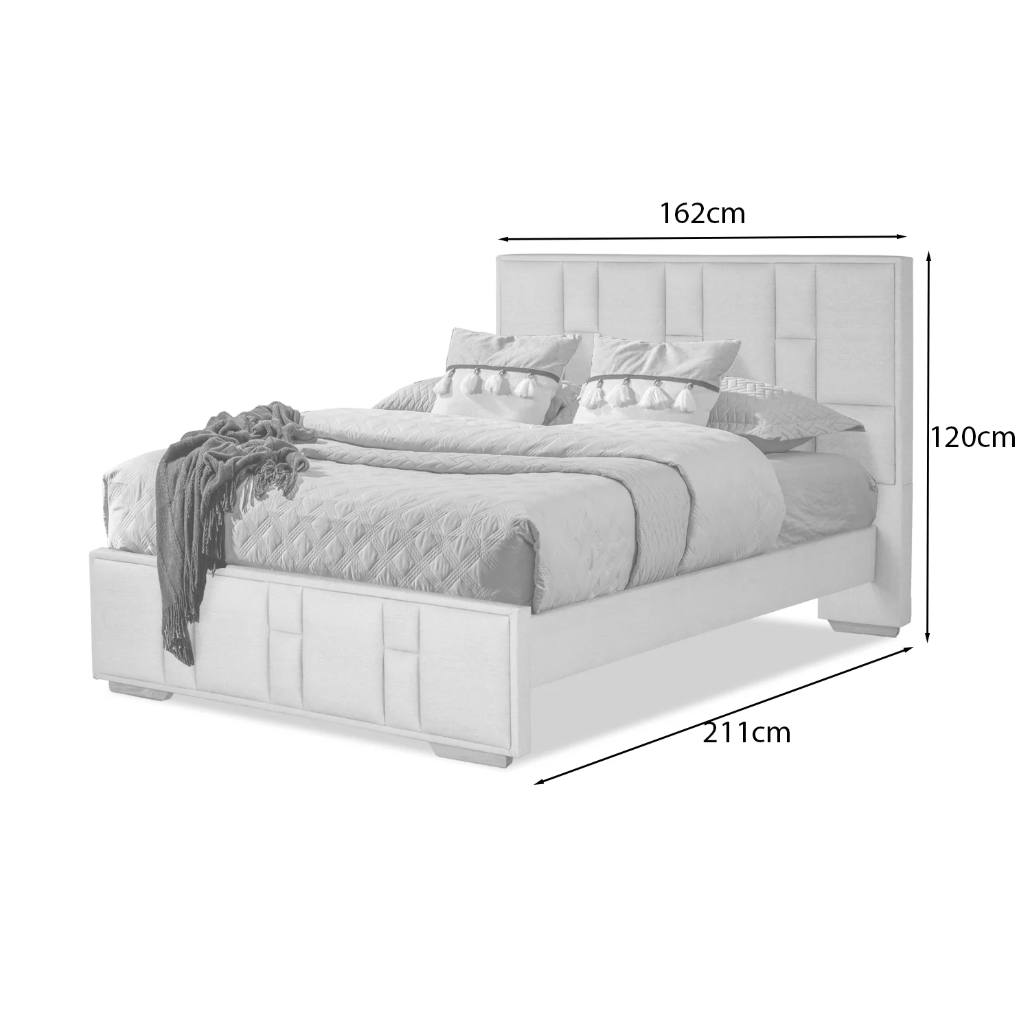 Cama Doble Thymon Eurolino Plata - Image 4