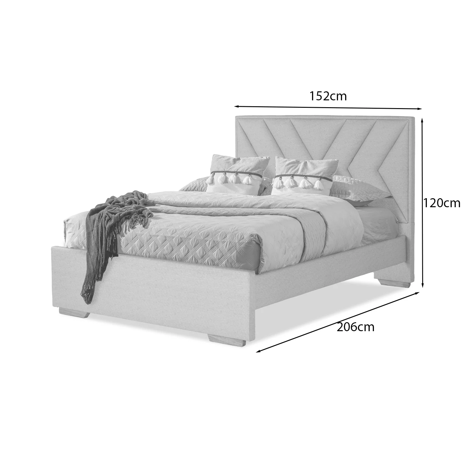 Cama Doble Vallarta Eurolino Taupe - Image 4