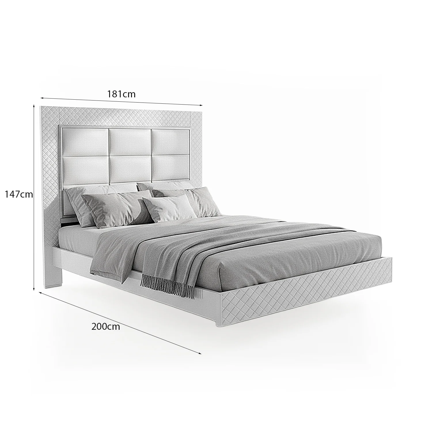 Cama Doble Ventury Eurolino Perla, Off White - Image 5