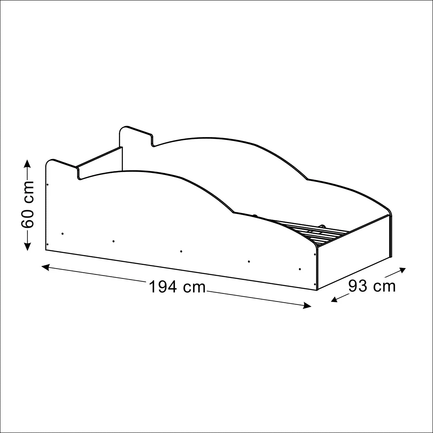 Cama Infantil Carro Speed Azul, Blanco - Image 5