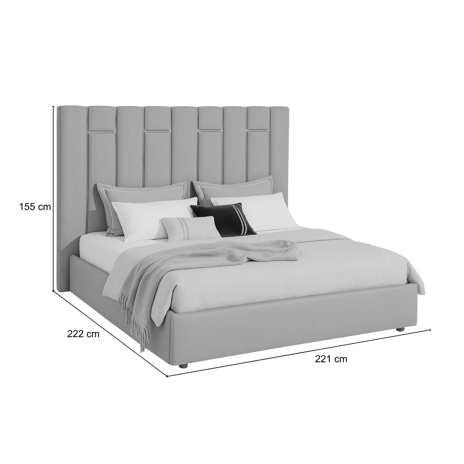 Cama King Nara Microfibra Marron - Image 6