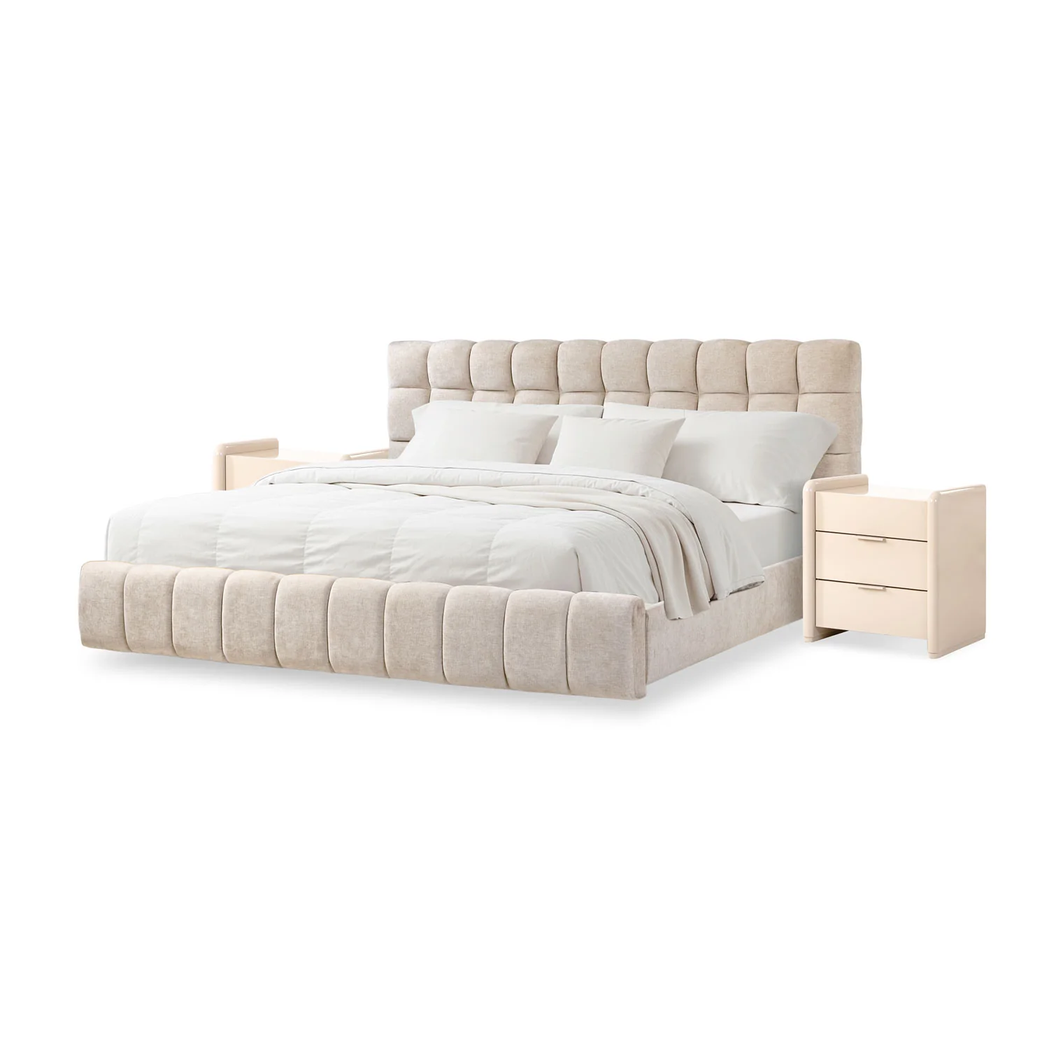 Cama King Oklam Microfibra Touch Almendra - Image 4