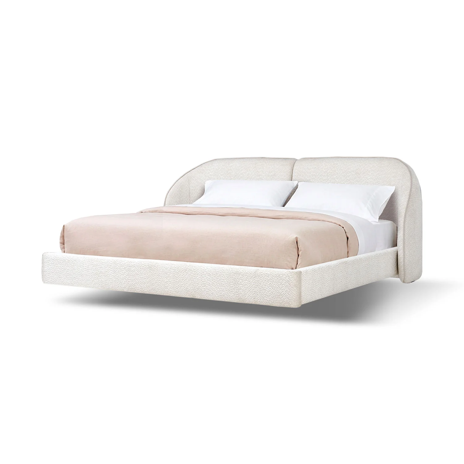 Cama King Sienna Microfibra Burdeux Crudo.