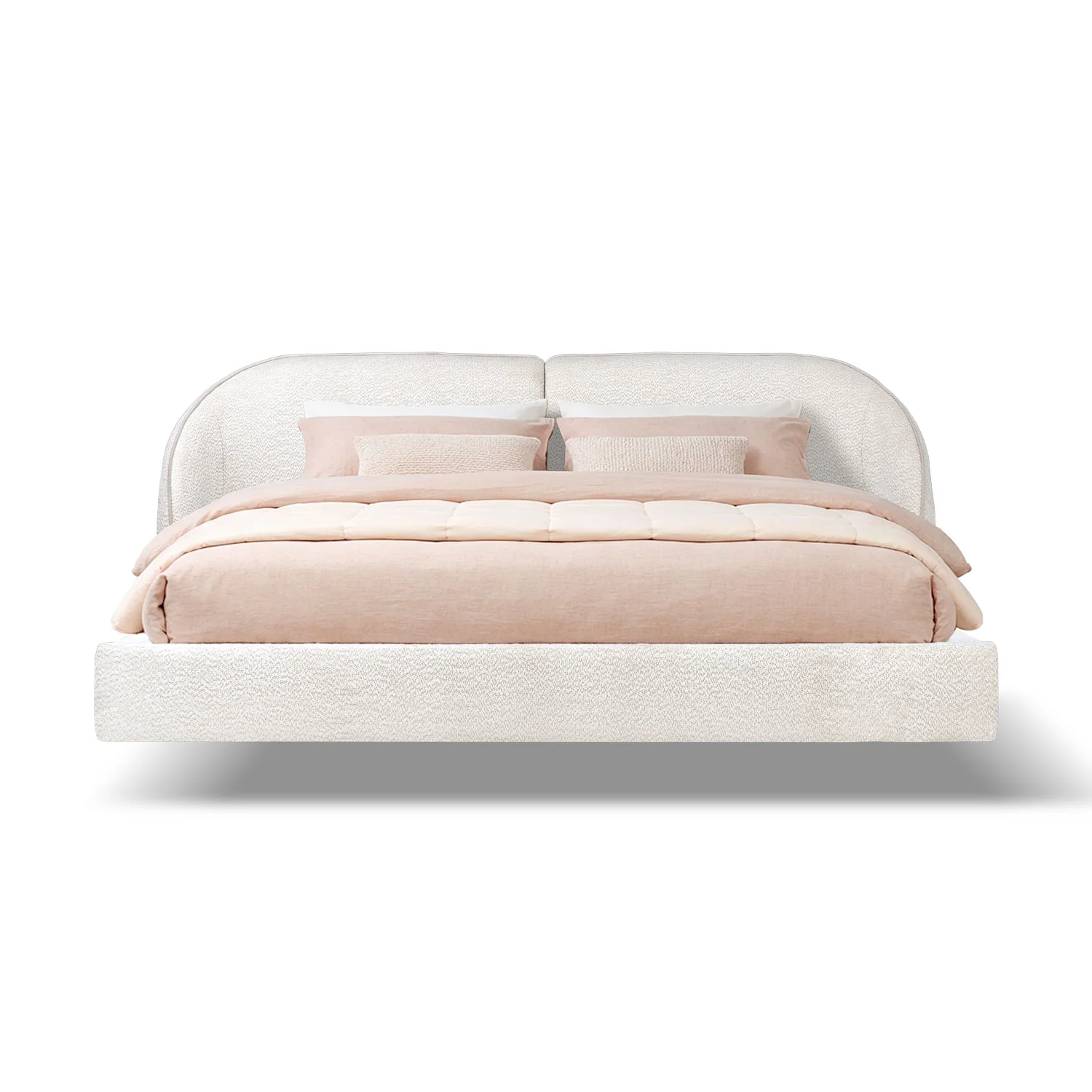 Cama King Sienna Microfibra Burdeux Crudo. - Image 2