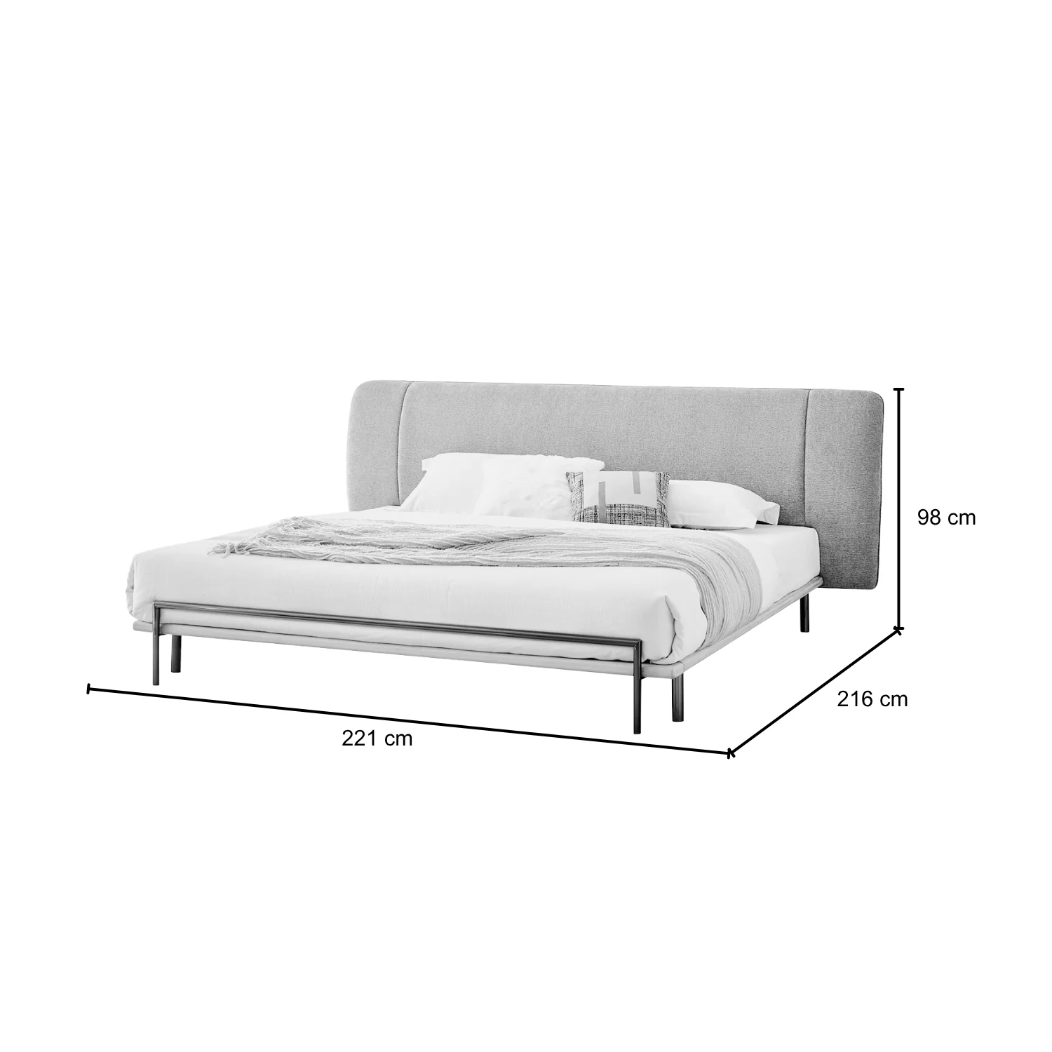Cama King York Boucle Gris Oscuro - Image 11