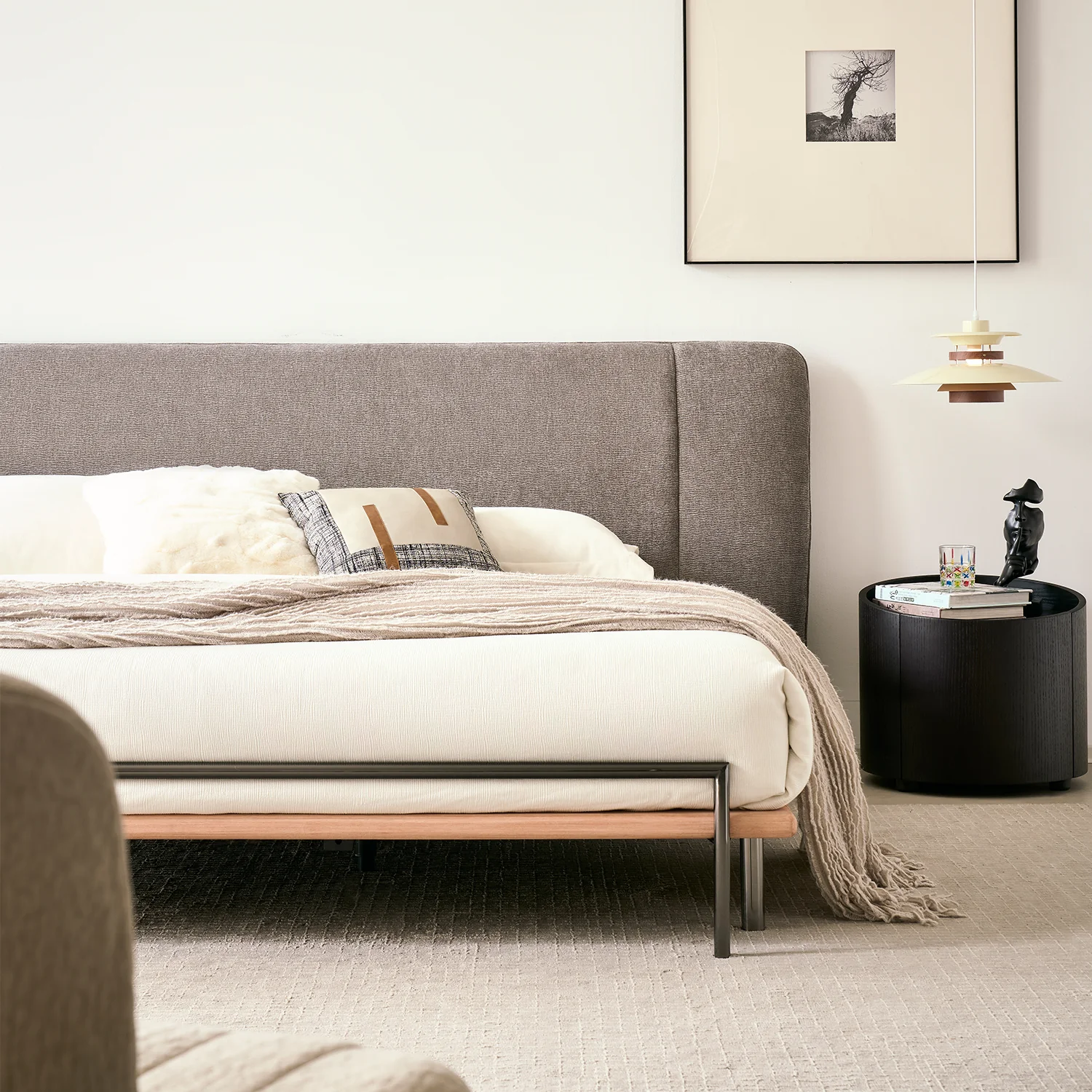Cama King York Boucle Gris Oscuro - Image 6