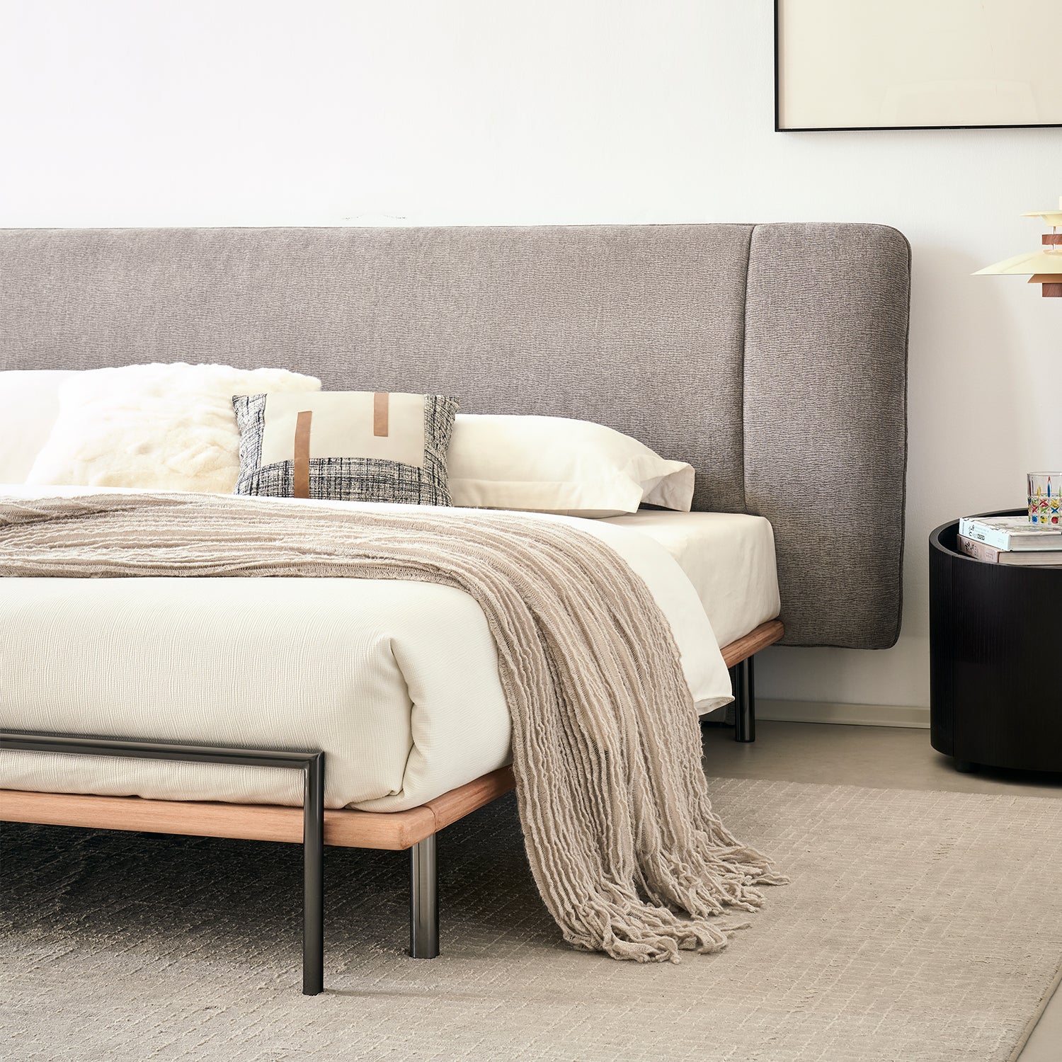 Cama King York Boucle Gris Oscuro - Image 7