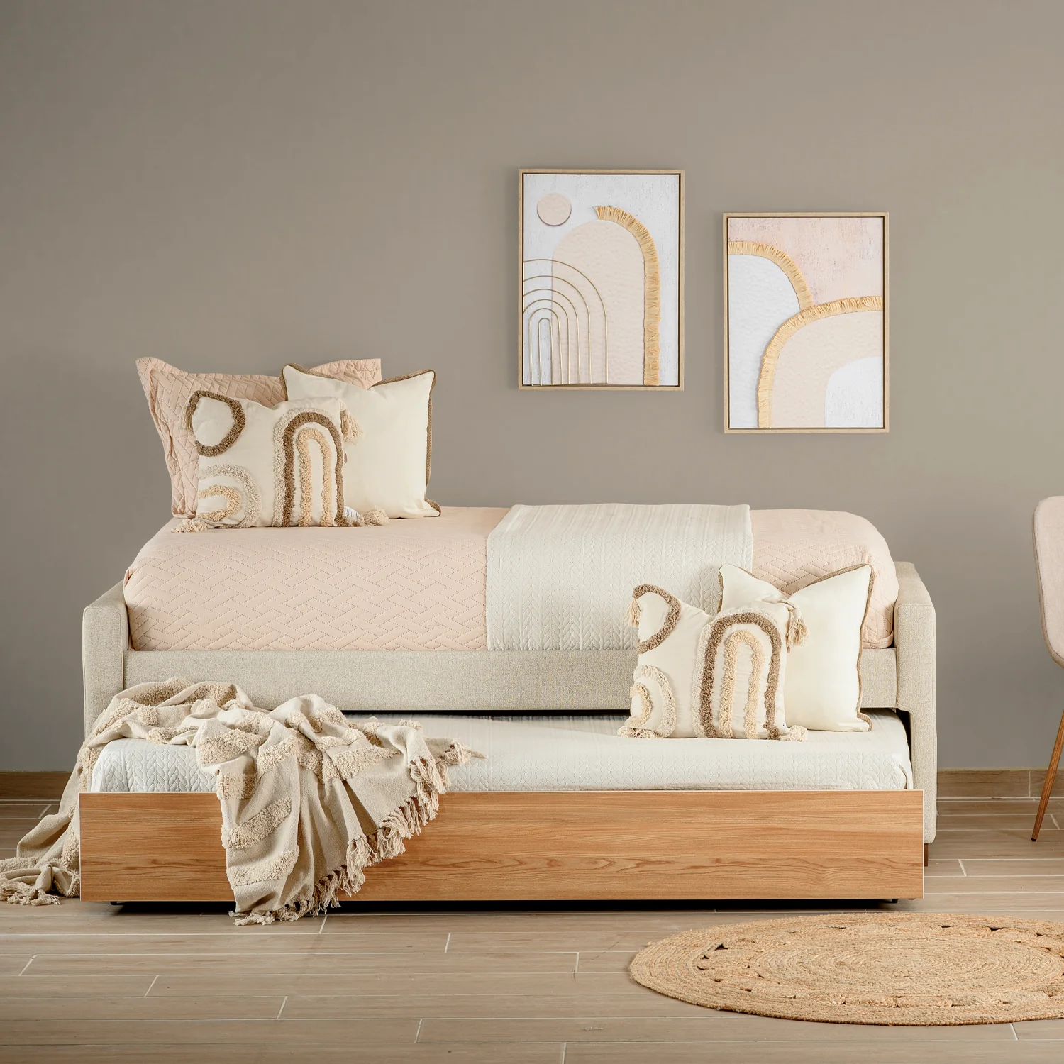 Cama Nido 1.00 Malta Eurolino Beige, Natural - Image 3