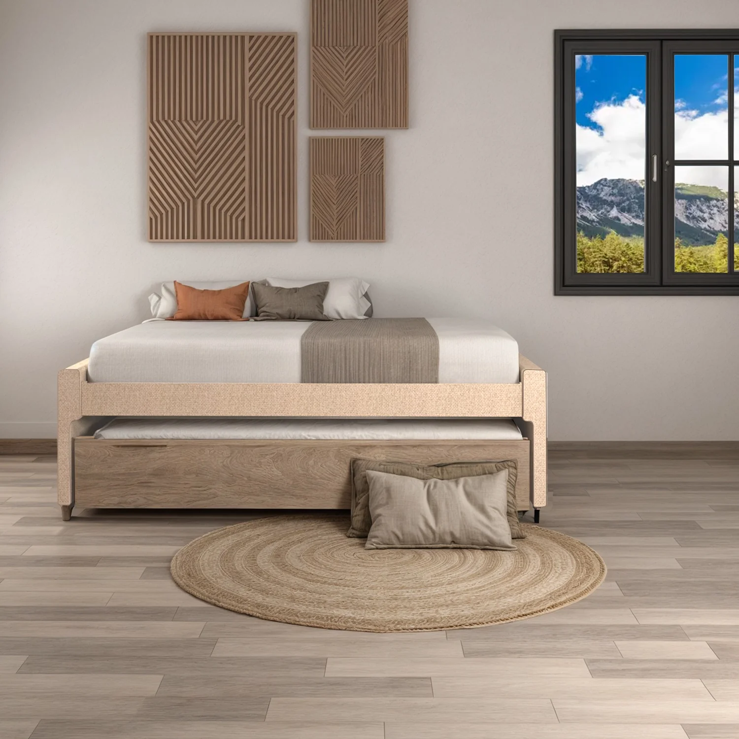 Cama Nido Malta 1.40-1.00 Eurolino Bali Beige, Natural - Image 3