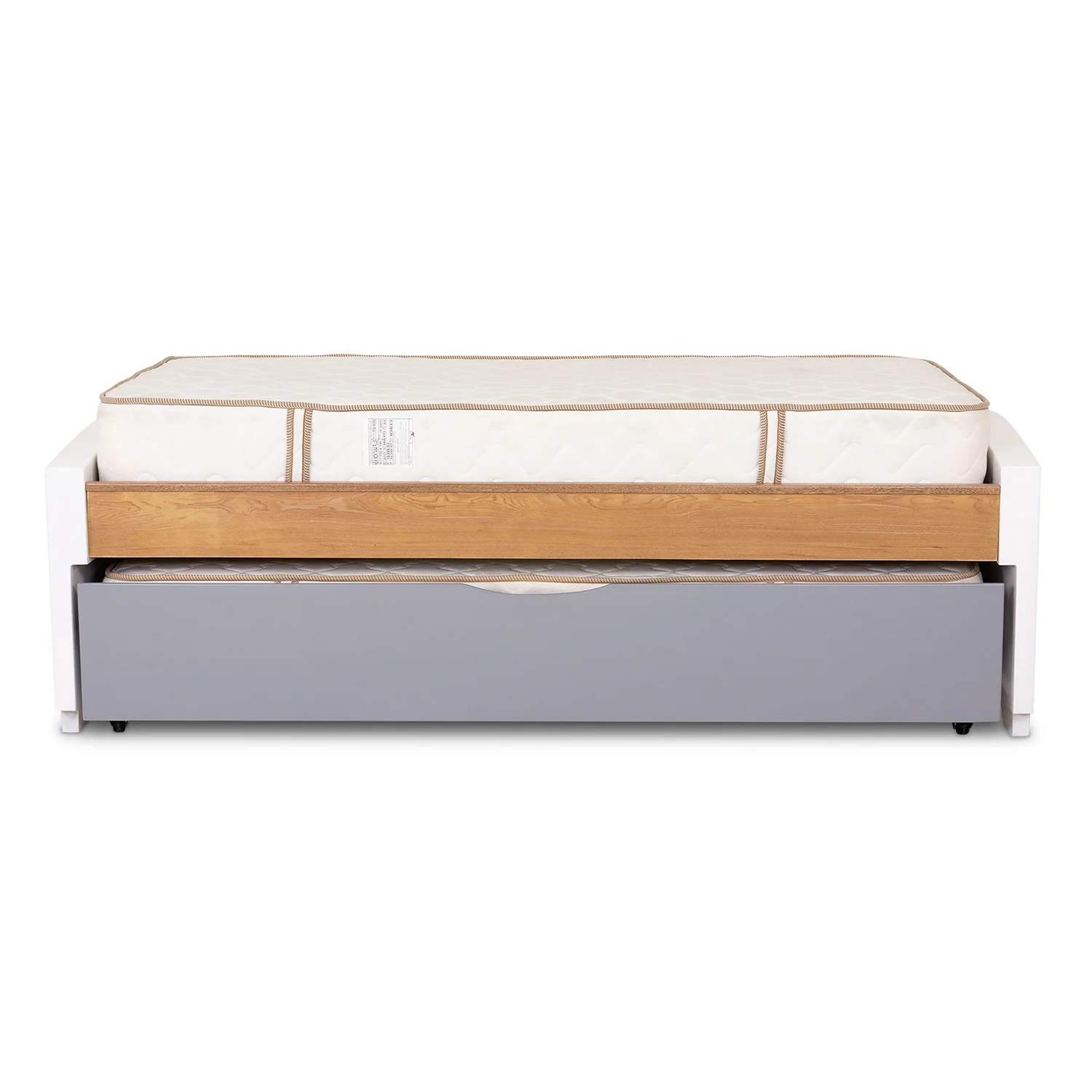 Cama Nido Semi Doble Emma Blanco, Natural Y Gris* - Image 4