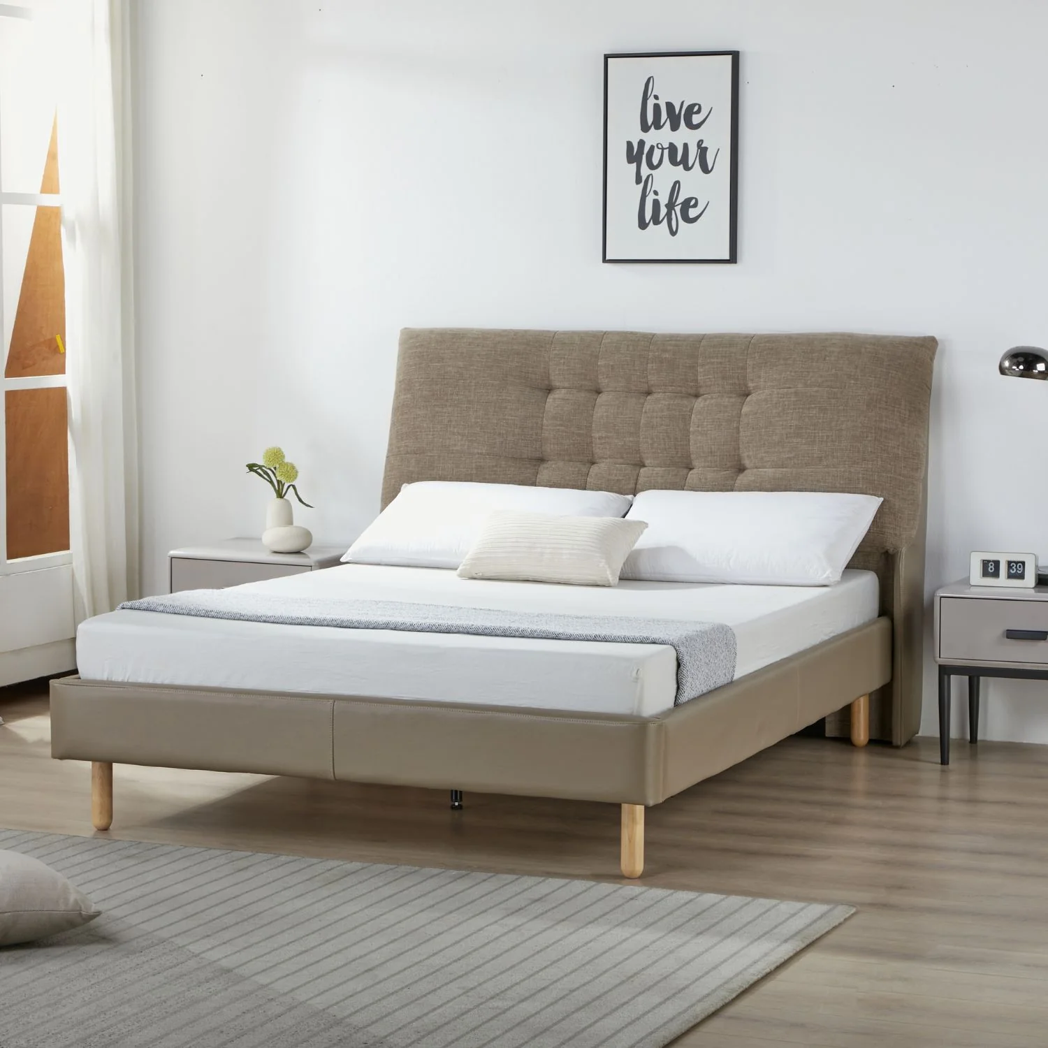 Cama Queen Loft Taupe - Image 3