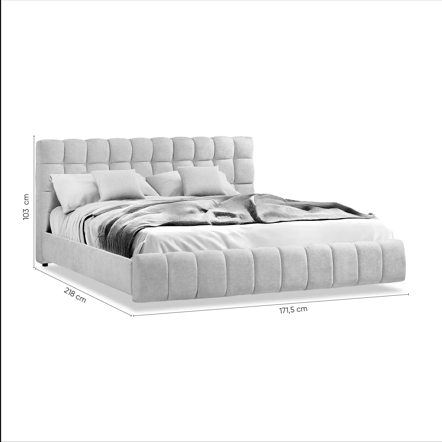 Cama Queen Oklam Microfibra Touch Almendra - Image 6
