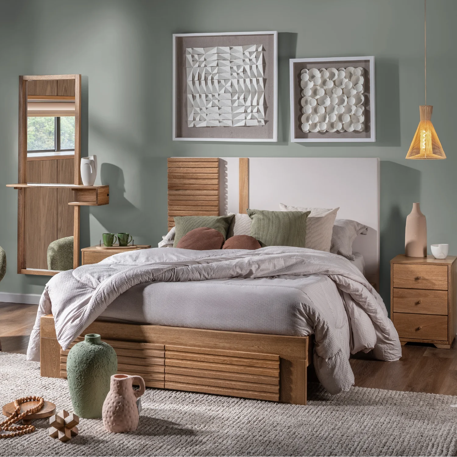 Cama Queen Omega Natural, Greige - Image 2