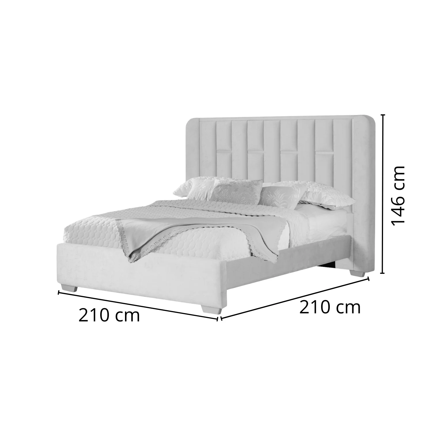 Cama Queen Sevilla Eurolino Perla, Champaña - Image 5